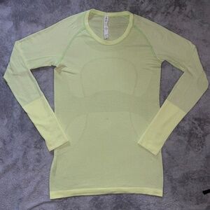 Lululemon Swiftly Tech Long Sleeve Crew Women’s  8 Heathered Fluro Citrus Lime